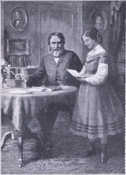 El poeta de los niños con Edith: Longfellow con su hija